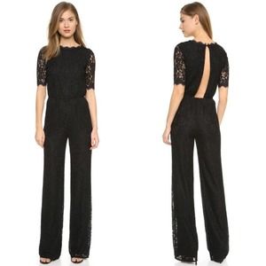 Diane von Furstenberg Womens Kendra Jumpsuit Size 4 Black